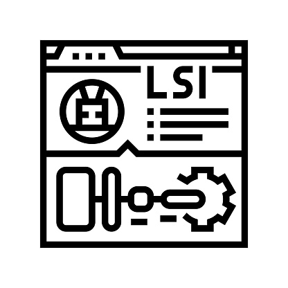 latent semantic indexing lsi seo line icon vector. latent semantic indexing lsi seo sign. isolated contour symbol black illustration