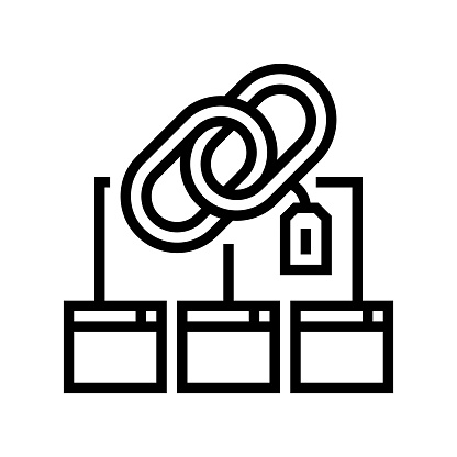 canonical url seo line icon vector. canonical url seo sign. isolated contour symbol black illustration