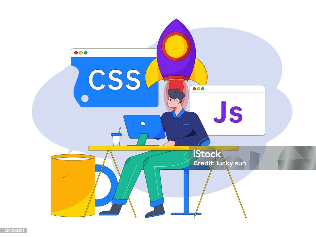 Programming Character Design Programming Teaching Development Flat Character Vector Concept ...