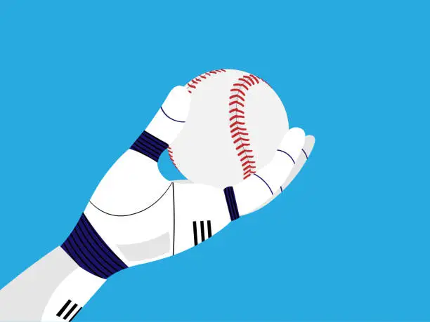 Vector illustration of AI in baseball