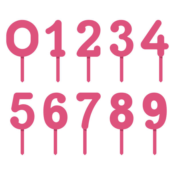istock 0-9 number happy birthday cake toppers vector cartoon set isolated on a white background. 2101243994