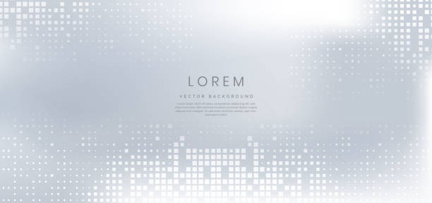 Abstract modern square pattern on grey background with copy space for text. Abstract modern square pattern on grey background with copy space for text. Vector illustration stock cubes stock illustrations
