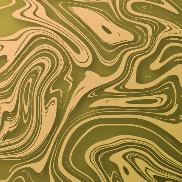 Vector illustration of Liquid background with Green gradient - Trendy design