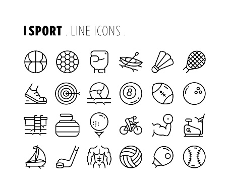 This set contains icons of Basketball, Golf, Football, Volleyball and such.