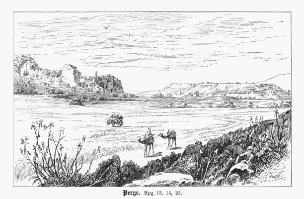 istock Historical view of Perga (Perge), Turkey, wood engraving, published 1899 2101257278