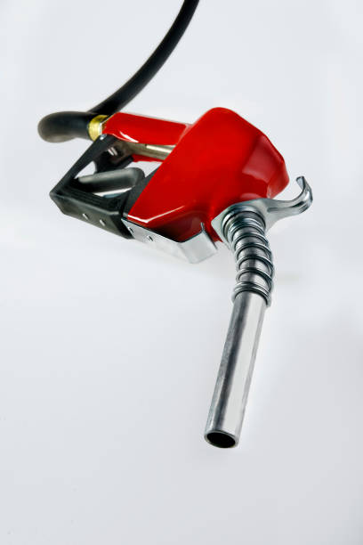 istock Gasoline pump handle isolated on a white background 2101261980