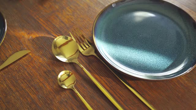 Table Setting With Plate, Fork, and Knife