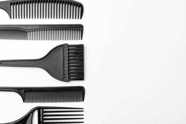 istock Black plastic hair comb isolated on white background 2101275825