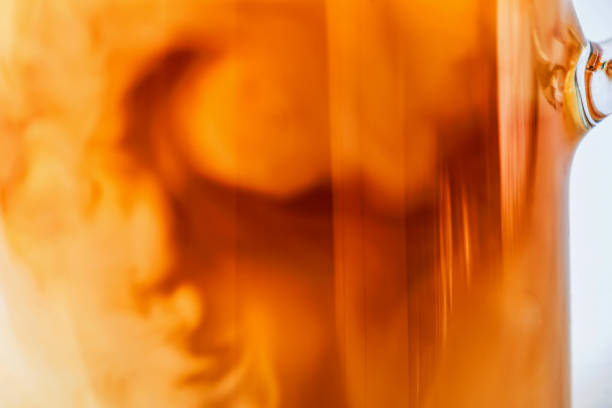 Crystal glass illuminated by the colors of the solar spectrum