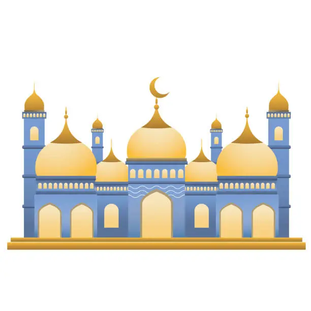 Vector illustration of Sacred Mosques Islamic Vector Masterpieces