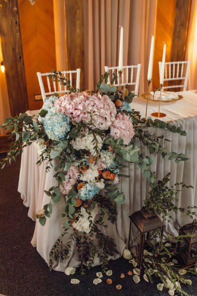 istock Exquisite, oversized floral centerpieces for wedding tables, evoking rustic charm and romance. 2101304540