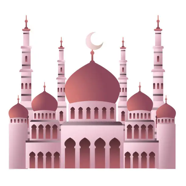 Vector illustration of Sacred Mosques Islamic Vector Masterpieces