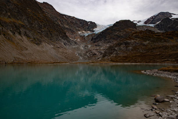 Steinsee a lake at Stein Glacier near Susten Pass in the Canton of Berne, Switzerland