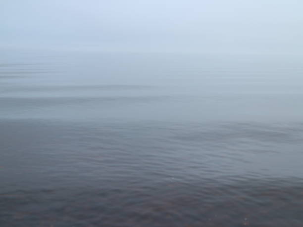 morning fog over the lake, gradient background