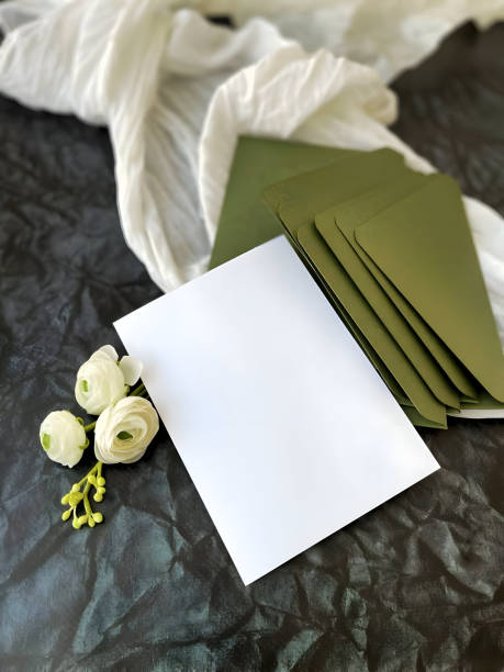 istock Wedding invitation or greeting card mockup 2101324245