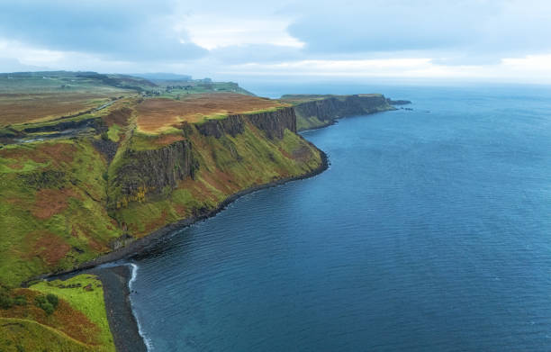 Cliffs in the island of Skye Highlands Scotland