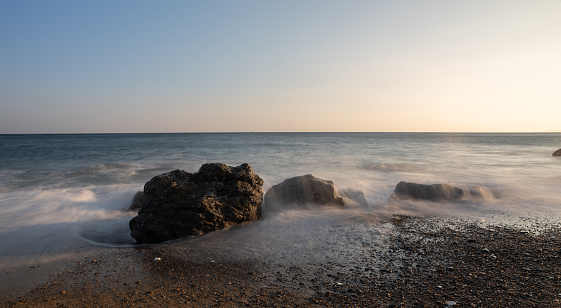 coast at dusk