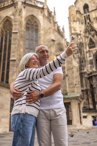 istock Mature couple taking a selfie in Vienna 2101329164