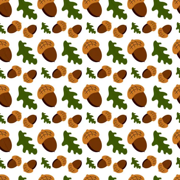 Vector illustration of acorn pattern