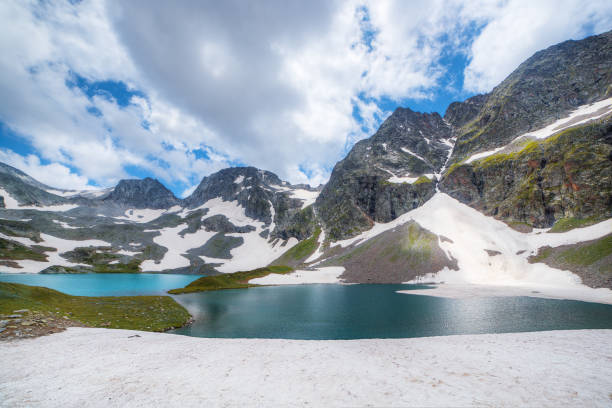 istock mountain lakes with clear water 2101350998