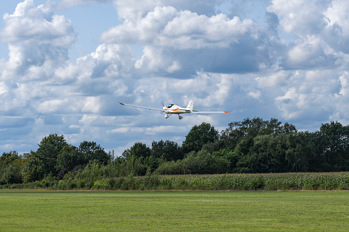 Hasselt. Limburg - Belgium 26-08-2023. Aircraft - Europa XS. Public show of vintage aircraft  at the Hasselt Aero Club