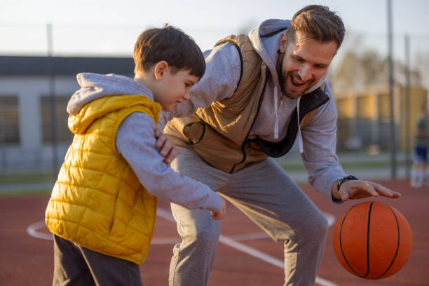 istock Playing like real Basketball stars 2101421358