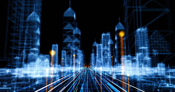 istock Futuristic Smart City Covered By Free Wireless Network. High Speed Internet. 2101443623