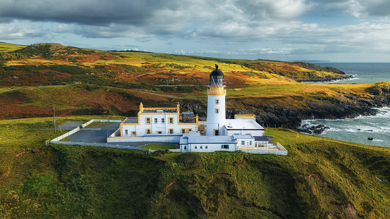 Killantringan lighthouse in Scotland