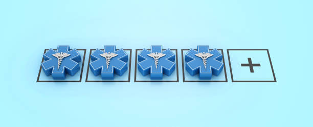Medical Symbol Caduceus - Color Background - 3D Rendering