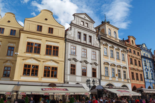 Thehistorical buildings in Staromestke Namesti (Old Town Square), Prague, Czech Republic.