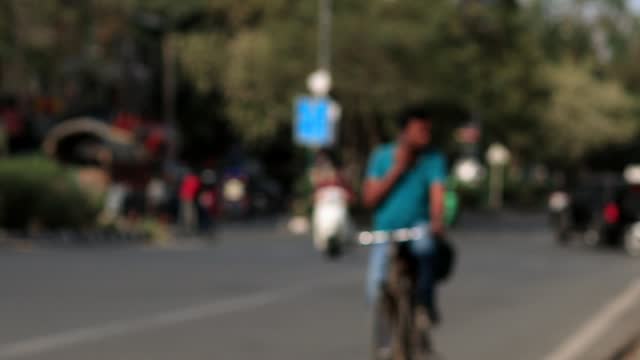 Traffic background with selective focus