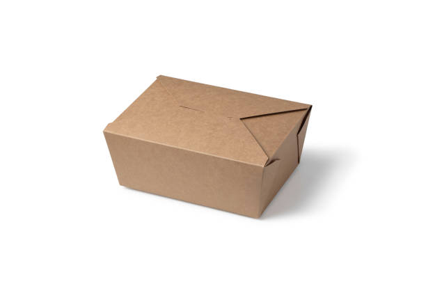 istock brown paper box for food package on a white 2101554028
