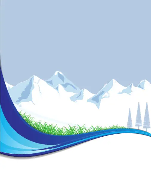 Vector illustration of Mountain with place for text vector format