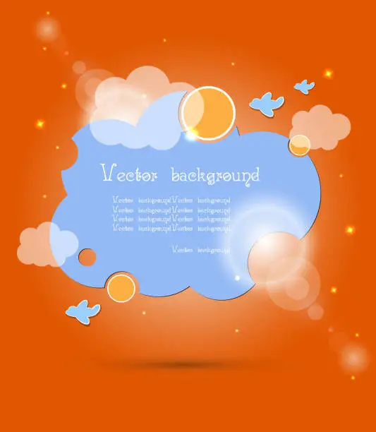Vector illustration of cloud vector background