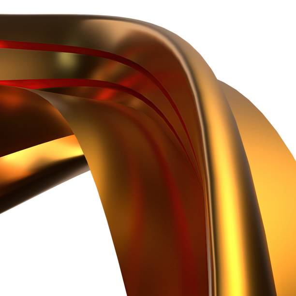 istock Gold Delicate Contemporary Design Isolated Metal Organic Plate Elegant Modern 3D Rendering Abstract Background 2101587320