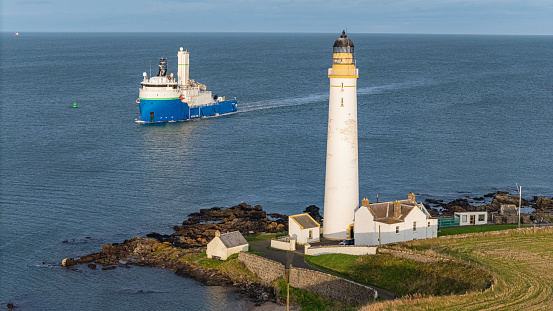 A Photo of Valentia Lighthouse at low tide , in Co. Kerry , Ireland