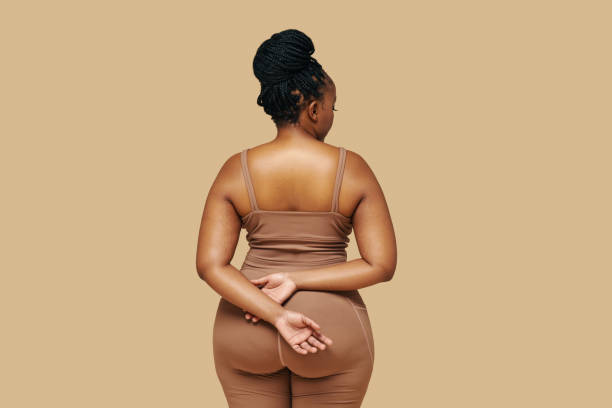 istock Curvy Black Woman in Sportswear 2101619748