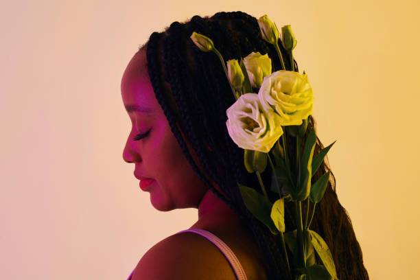 istock White Roses in Braided Hair 2101620318