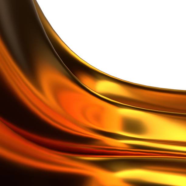 istock Modern Isolated Metal Organic Plate with Gold Bezier Curves Elegant Modern 3D Rendering Abstract Background 2101642076