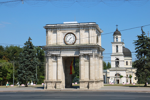 Chisinau, Moldova - August 24th 2018: The cityscape of Chisinau
