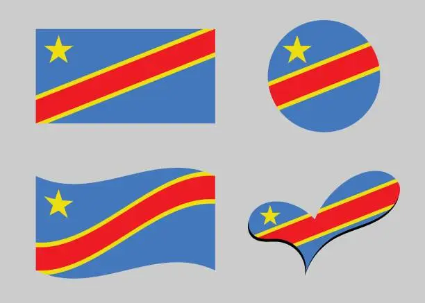 Vector illustration of Flag of Congo.