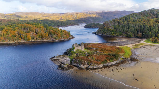 istock Tioram castle Scotland aerial view 2101667263
