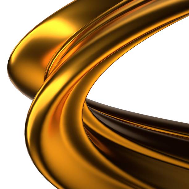 istock Gold Luxury Modern Art Isolated Metal Organic Plate Elegant Modern 3D Rendering Abstract Background 2101676544