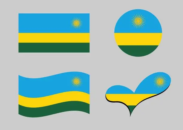 Vector illustration of Flag of Rwanda