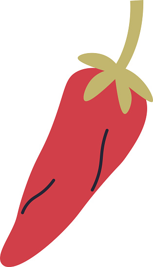 Chili Piper Vegetable Vector Illustration