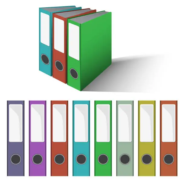 Vector illustration of Files and Folders Vector