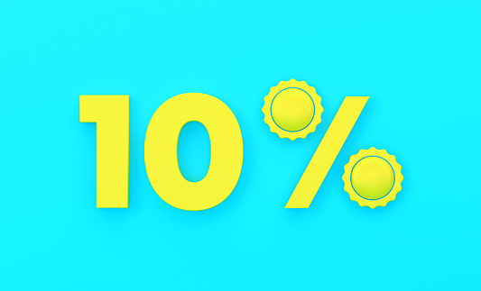Summer sale and Ten Percent. Marketing Concept.
