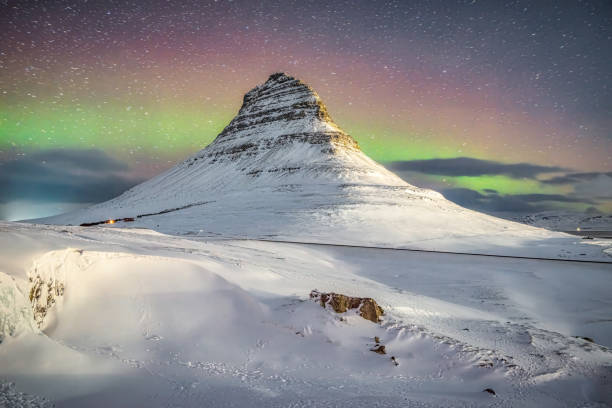 istock Kirkjufell Mountain and Waterfall under Northern Lights 2101725751