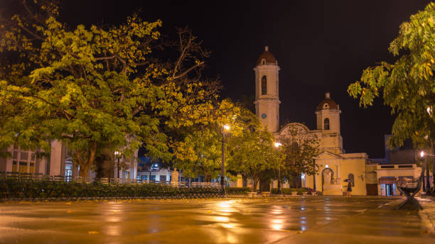 The central square of Cienfuegos - Cuba stock photo