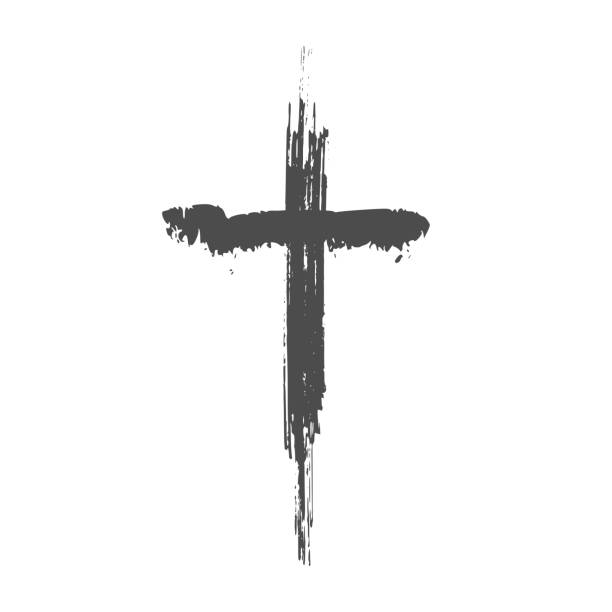 istock Grunge style Christian cross for Ash Wednesday web banner or social graphic. The first day of Lent is a holy day of prayer and fasting. 2101759971